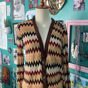 Anna Sui Dip Dye Buttonup Cardigan